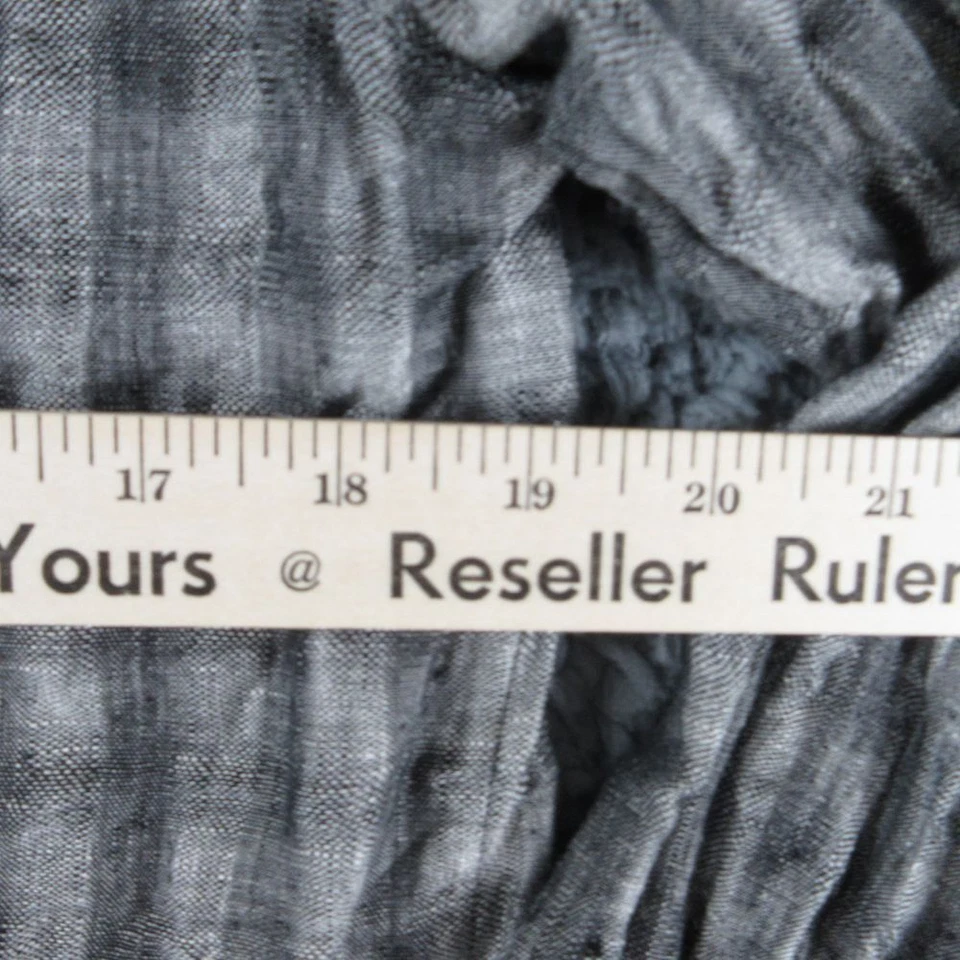 Chico's Jacket Womens 1 Gray Black Striped Linen Long Sleeve Button Up - Image 4 of 4