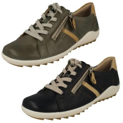 Ladies Remonte Casual Lace Up Shoes With Removable Insoles - R1432