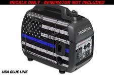 Decal Wrap For Honda EU2000i Skin Camping Generator Engine Sticker USA BLUE LINE