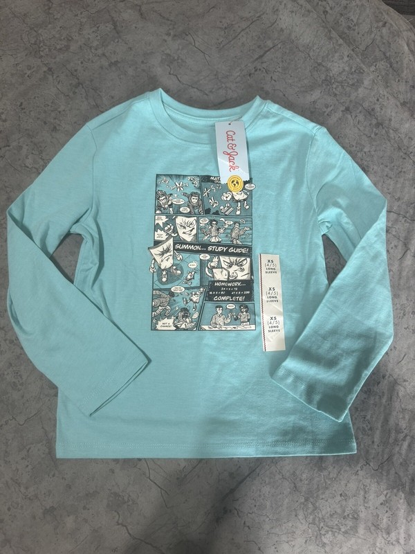 Cat & Jack Girl’s Long Sleeve T-Shirt New Size XS(4-5)