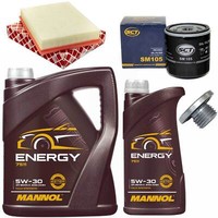 MotoröL Filter Set 5W-30 6 Liter + ÖLablassschraube FüR Opel Astra H Kasten 1.7