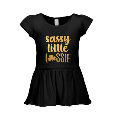 Sassy Little Lassie Gold Foil - St. Patrick's Day Infant/Toddler Dress