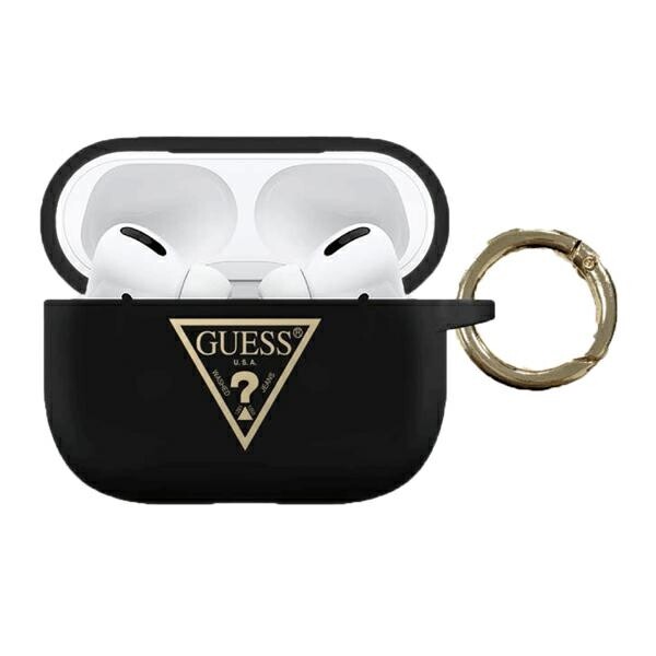 Guess Silicone Cover Printed Logo Triangle F�r Apple Airpods Pro - Black  (guacap | Acquisti Online su eBay