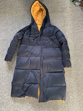 Zara Navy Reversible Quilted Coat