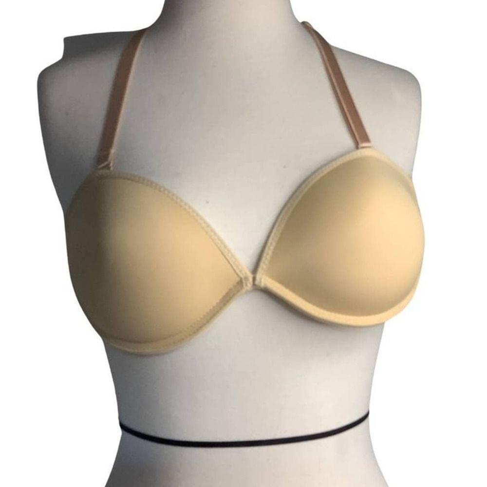Shein Tan Open Back Underwire Adjustable Padded Bra Size M