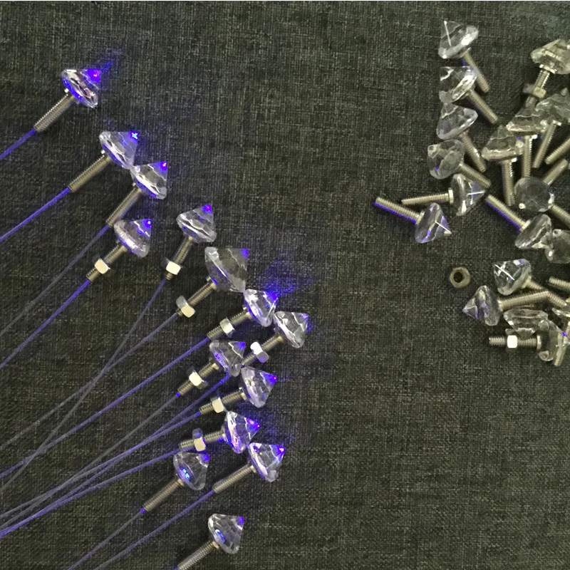 Pick 5-100pcs Diamond Crystal Beads 4 PMMA Fiber Optic End Grow Light Decoration - Image 3 of 4