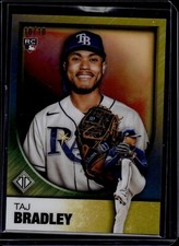 2023 Topps Transcendent Taj Bradley GOLD REFRACTOR CHROME #10/10 Rays RC