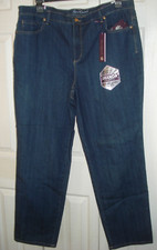Ladies  Denim Jeans Size 18W Med Wash Average Gloria Vanderbilt
