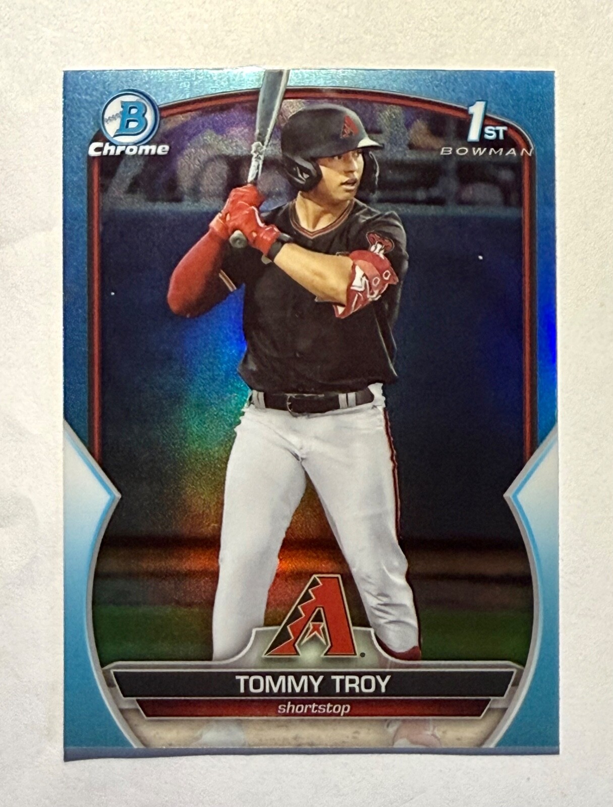 2023 Bowman Draft Chrome Tommy Troy SKY BLUE REFRACTOR 1ST #BDC-103