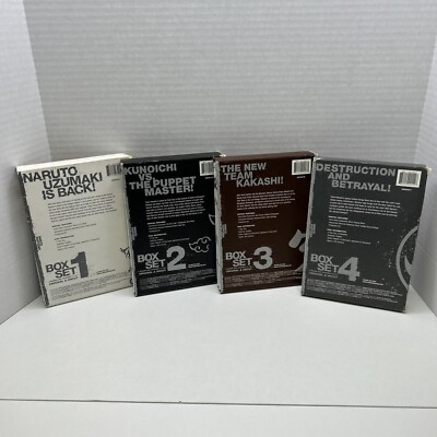 Naruto Shippuden Box Sets One/Two/Three/Four 1 2 3 4 (12 DVD's
