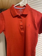 Women's Peter Millar Moisture Management Cotton Polo Golf Shirt burnt orange S/M