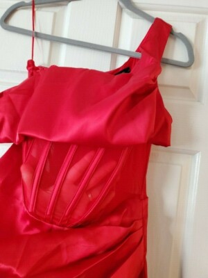 open lace back dress Amazon.com: BELLA BARNETT Hilda Feather Strapless Maxi Bandage Dress  Mermaid Bodycon Evening Dress Prom Gown Red : Clothing, Shoes & Jewelry main image 1