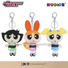 The Powerpuff Girls Cartoon Stuffed Soft Plush Keychains Key Ring Key Chain Clip