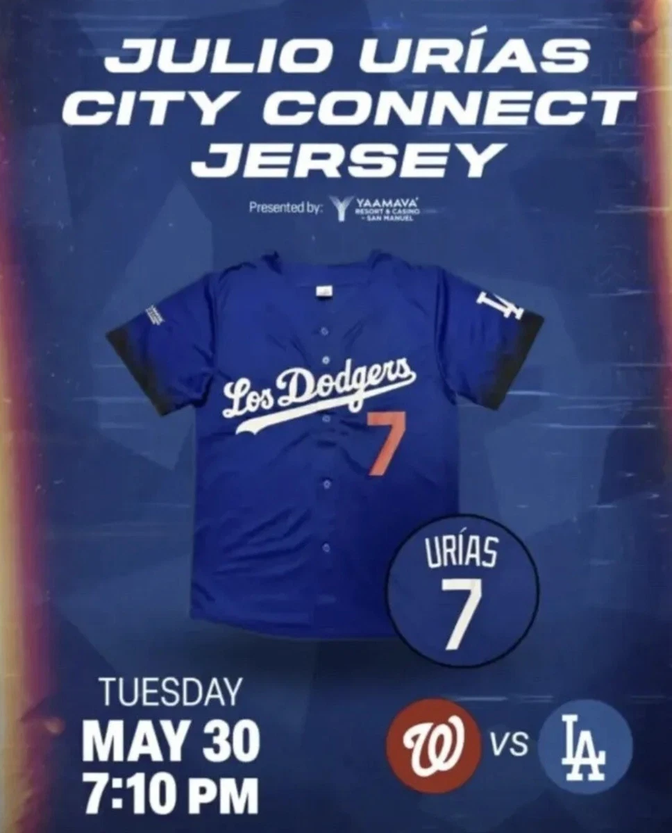 Julio Urias Los Angeles Dodgers City Connect Jersey 5 30 2023 SGA Size M