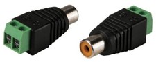 Pair RCA Female to Screw Terminal Connectors Phono Socket for Audio CCTV UTP