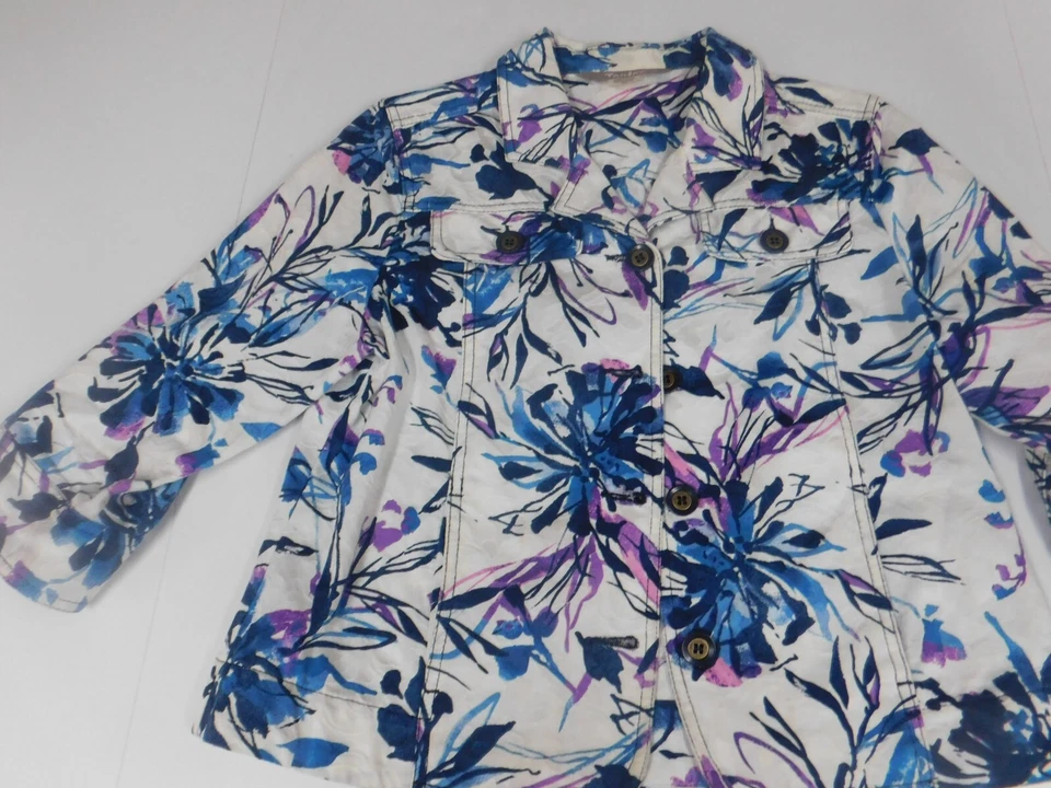 Chaqueta para mujer Tanjay 6P floral cuello abotonado Foto 3 de 4