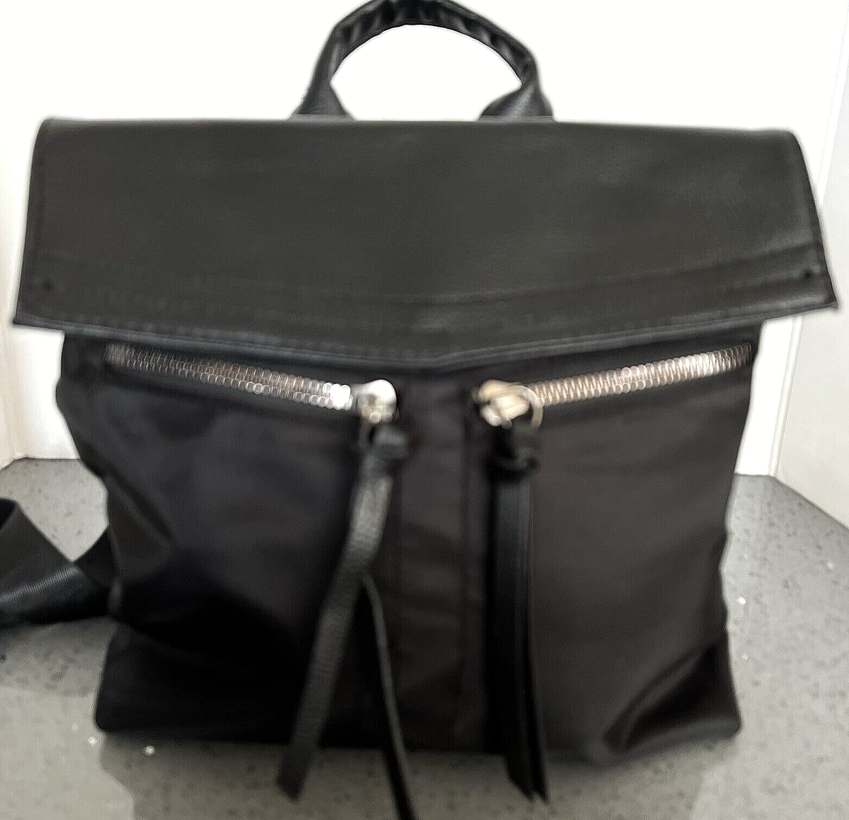 Botkier black back pack , never used Black Botkier New York Trigger Backpack Lightly used... | Depop main image 3