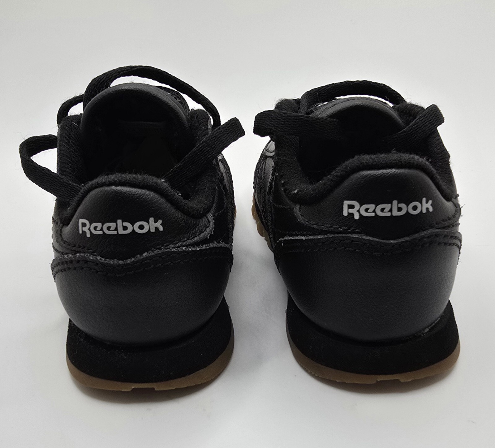 Little Kids Toddler Size 4.5 Reebok Classics Sneakers Black Leather V69625 GUC thumbnail 7