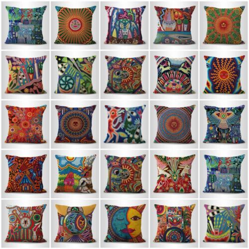set of 20bulk lot indigenous Huichol Mexico art cushion covers