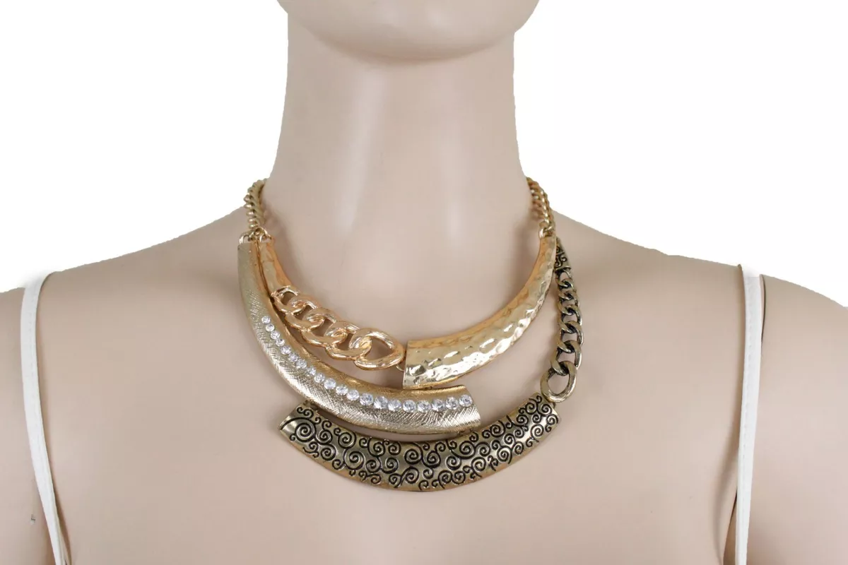 Stylish gold deals necklace