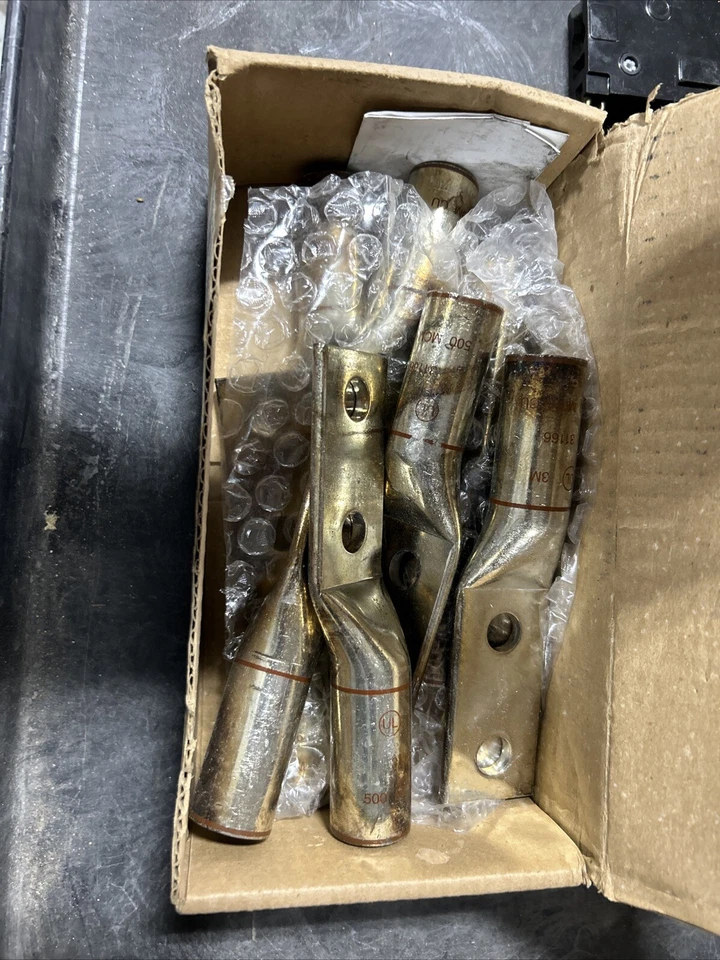 3M ,31166, SCOTCHLOK COPPER COMPRESSION BARREL LUGS 2 HOLE 500 KCMIL  Box Of 10 - Image 3 of 4