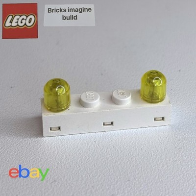 LEGO Vintage 4771c01 elektrischer Lichtstein 1x4 Lampe Top mit gelben Abdeckungen - 9E