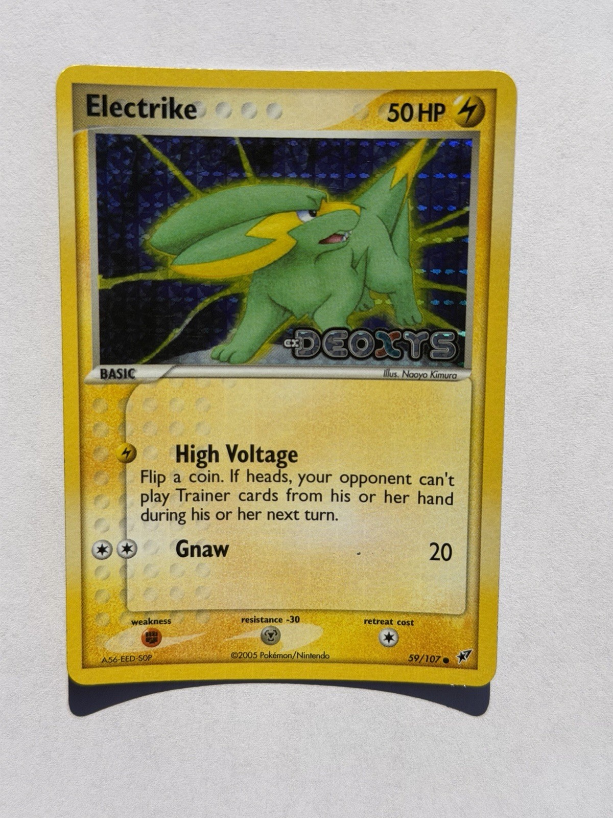Electrike - 59/107 EX Deoxys 2005 - Stamped Reverse Holo - Pokemon TCG