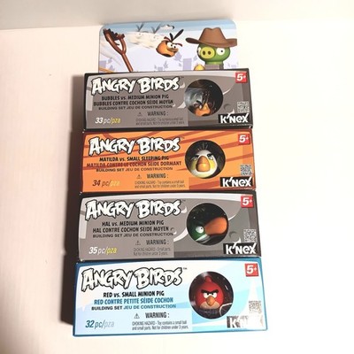 ANGRY BIRDS K nex Building Set Lot Of 4