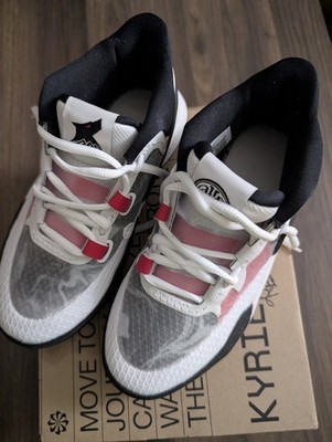 Nike Kyrie 8 GO (GS) Unisex Kids 4Y White/Red/Black Basketball Shoes DQ8076-100