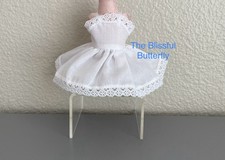 Madame Alexander Doll Slip ~ Cotton White Full Slip ~ Lace Trim for 8" Doll