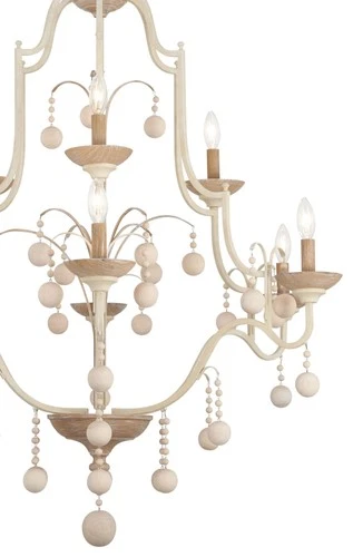 Minka Lavery 2669 Colonial Charm 9 Light 34"W Taper Candle Style - White Wash - Picture 3 of 3