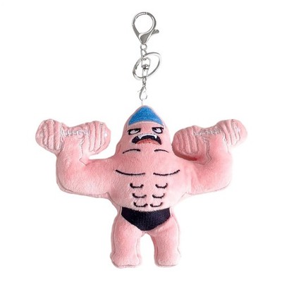 Bunter muskulöser Mann-Anhänger, tragbare Cartoon-Figur, 3D-Farbdruck