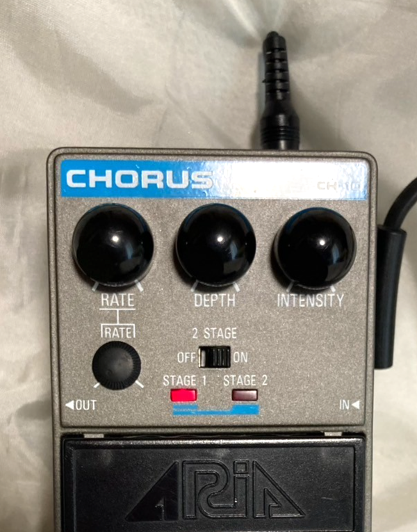 Aria CH-10 Dual Stage Chorus Guitar Effects Pedal 1980s Free
