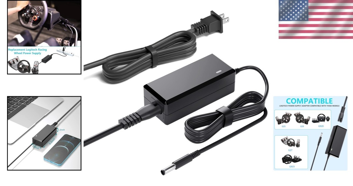 Replacement Power Adapter for Logitech Racing Wheels G25 G27 G29