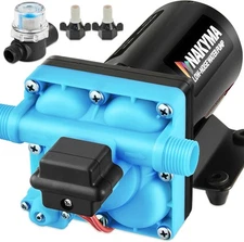 RV Water Pump 6GPM 70PSI Self-Priming Diaphragm with Pressure Switch&Strainer