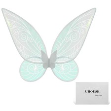 UHOUSE Halloween Fairy Wings for Women  Teens: Organza Medium, White