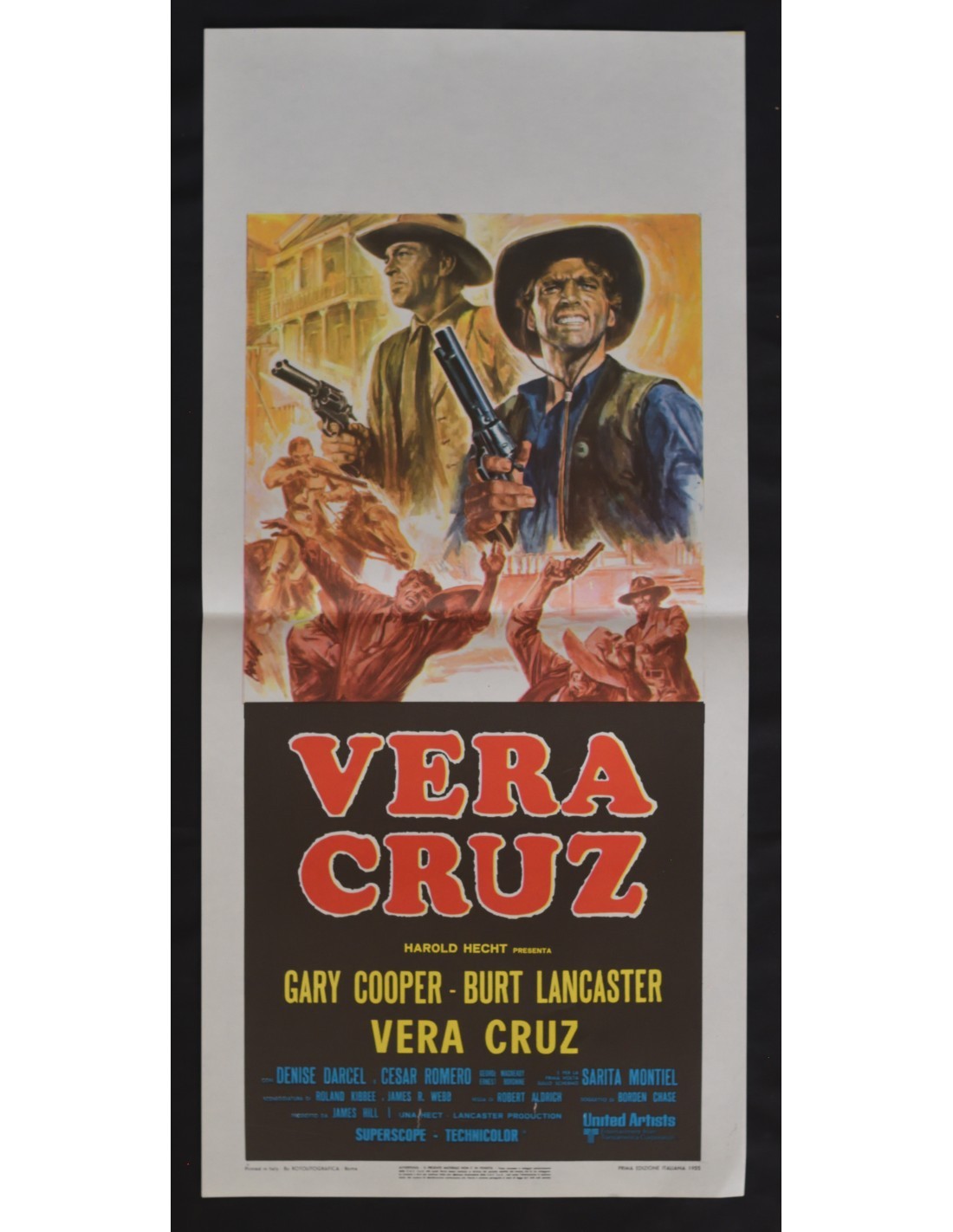 Locandina originale film Vera Cruz (1954) - Regia di Robert Aldrich