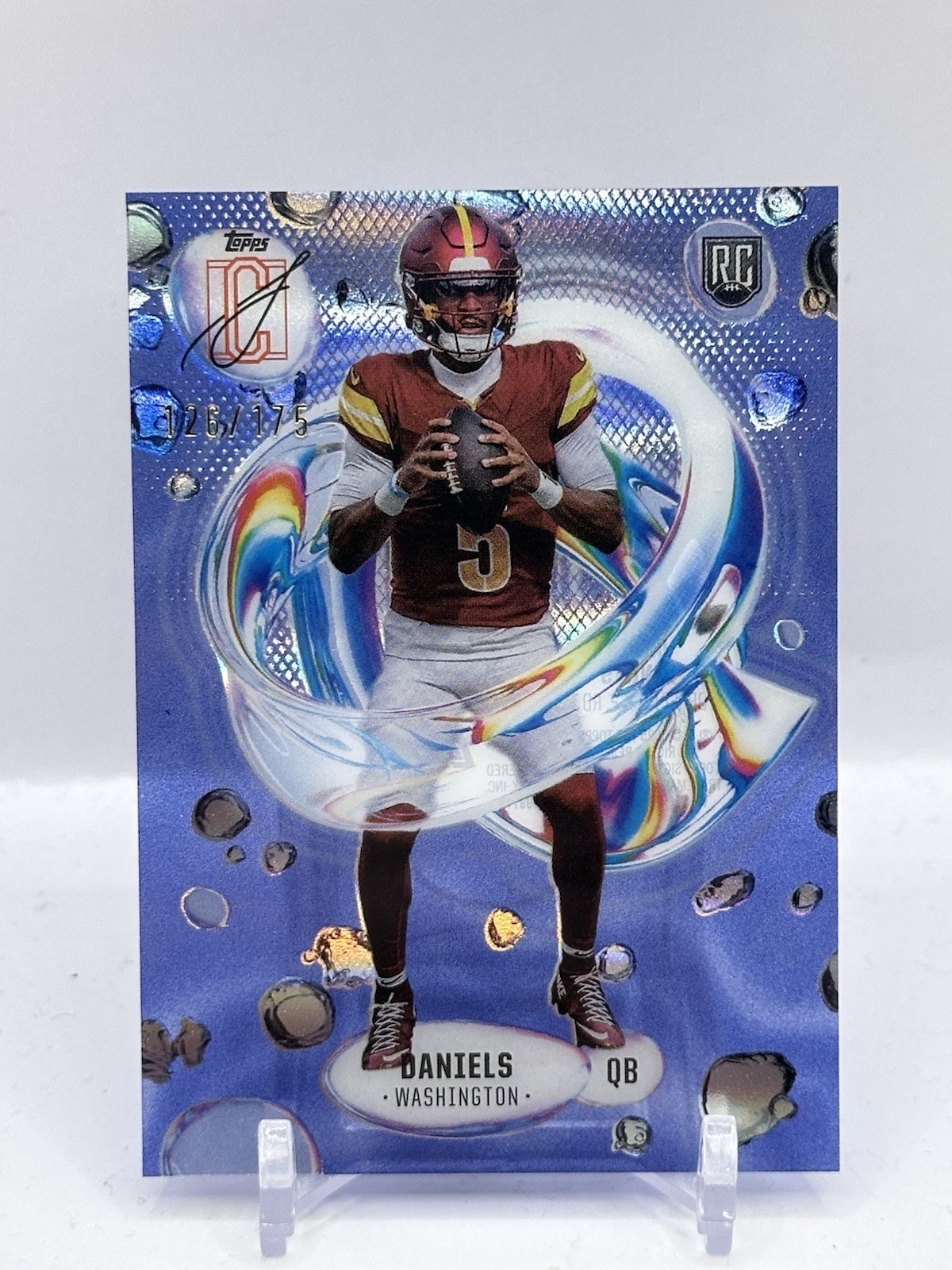 2024 Topps Signature Class #F-2 Jayden Daniels Fluidity Indigo 126/175 Rookie