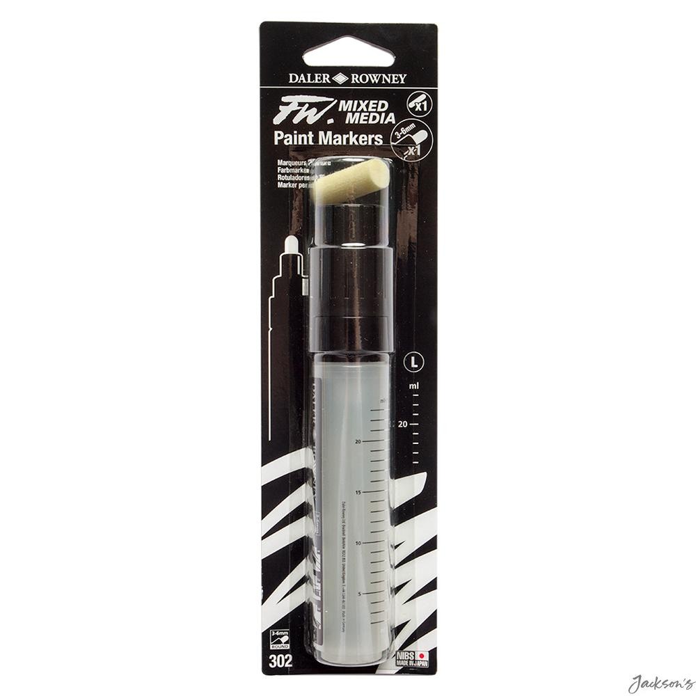 Daler-Rowney FW Mixed Media Paint Marker Refillable Round 3-6mm Nib Drawing