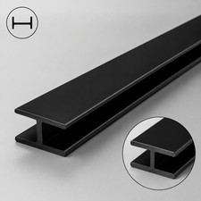 PVC H Section Joint Trim 1M Black White 12mm 15mm 18mm Board Joining Profile