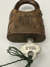 Vintage Yale & Towne Brass Padlock w/ Original YALE Key – Working – Made in USA