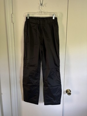 COLUMBIA Small Waterproof Omni-Tech Storm Surge 100% Nylon Rain Pants Black