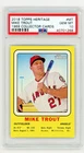 2018 Mike Trout Topps Heritage 1969 Collector Card #MT Gem Mint PSA 10