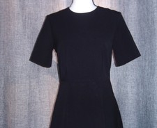 H&M little black Dress short sleeve back zip Above Knee Size 8