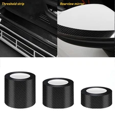 NEW Car Bumper Protection Strip 5D Carbon Fiber Door Sill Adhesive Tape Washable
