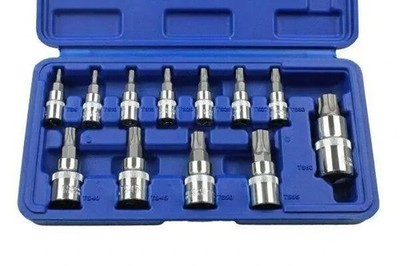 US PRO Tools 12-teiliges 5-seitiges Tamper Torx Plus Bit Steckschlüsselsatz T8 - T60 2264
