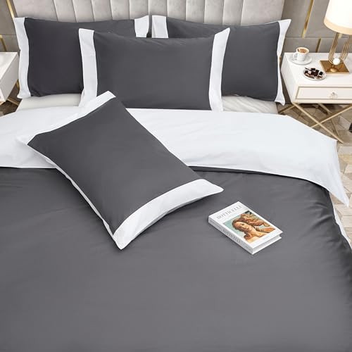 100% Cotton Double Bed Linen 5 Pcs Queen Size Bedding | 4 Pillowcases Satin - Picture 2 of 7