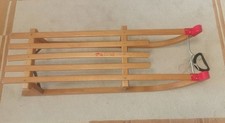 Schlitten von Gloco Marke Davos Holzschlitten Holzrodel bis 150 kg