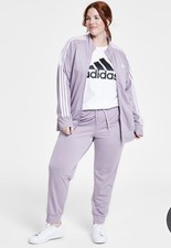Adidas Women Essentials Warm-Up Tricot Slim 3-Stripes Track Jacket Plus Size 4X