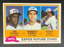 1981 Topps Expos Future Stars Tim Raines Roberto Ramos Bobby Pate #479 RC